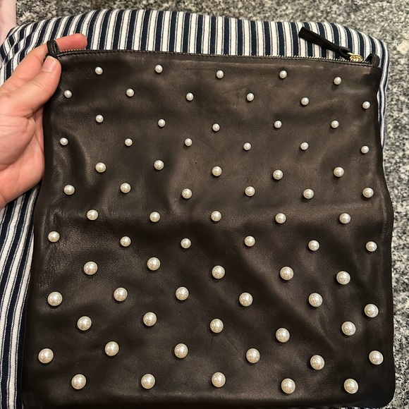 Clare V Pearl Foldover Clutch with tabs - Picture 5 of 9